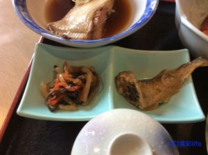 味波季　2017年9月訪問　ハタの南蛮漬、ゼンマイの煮物