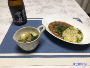 saketaku 雪雀 純米吟醸　調理例①